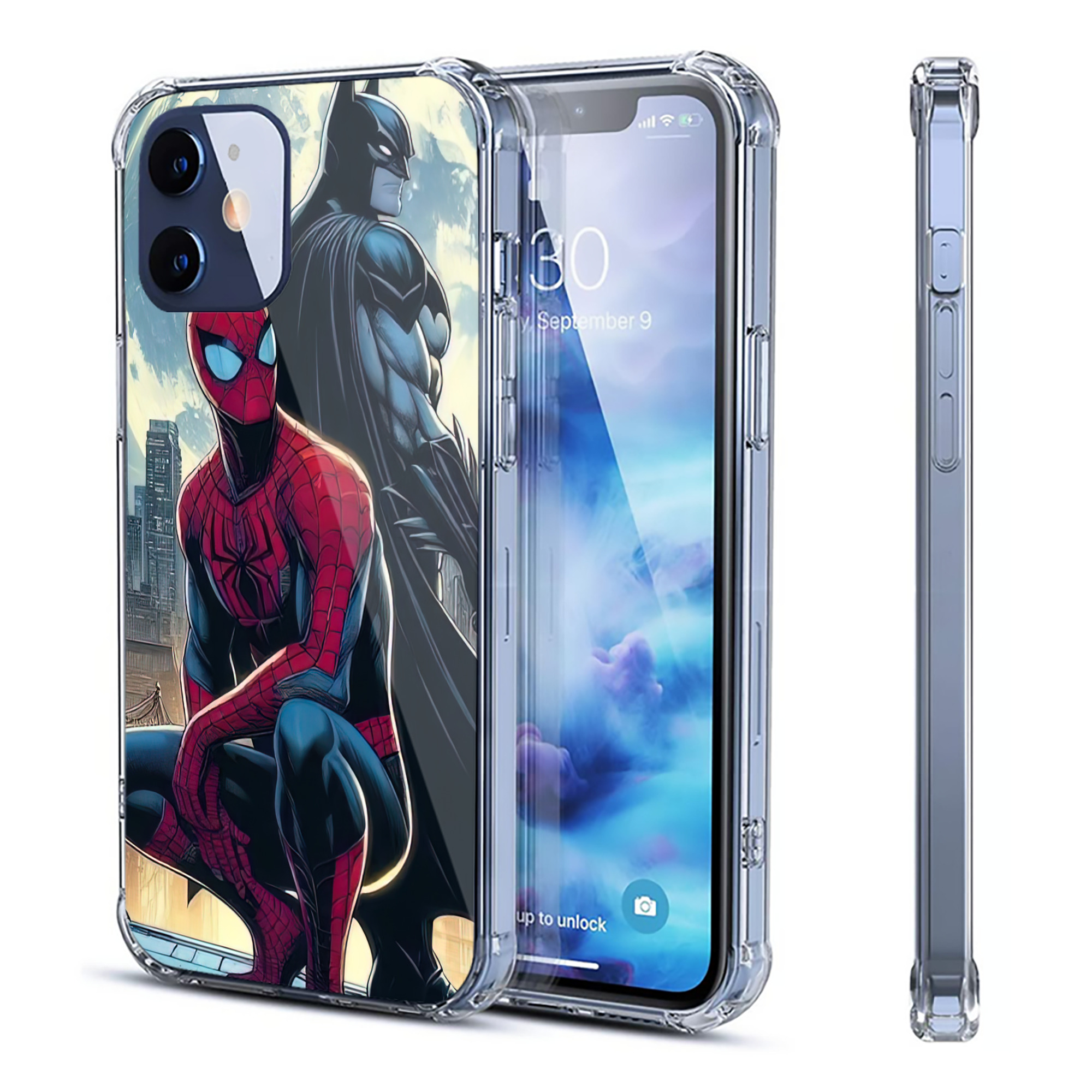 （画像用） Spider Man スパイダーマン 【iPhone 12シリーズ対応】透明スマホケース（クリアソフトケース）